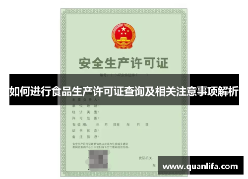 如何进行食品生产许可证查询及相关注意事项解析